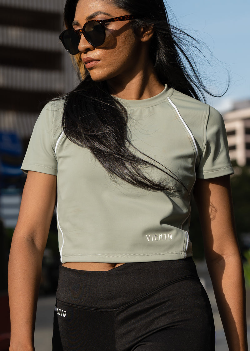 Piping Crop Top