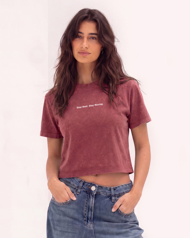 Acid wash Crop T Regular size