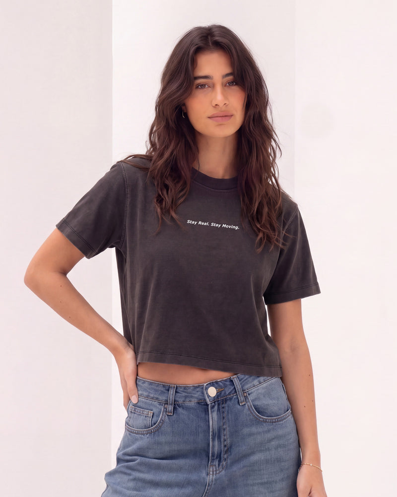 Acid wash Crop T Regular size