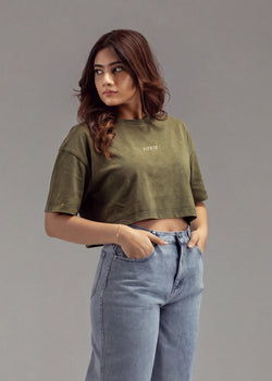 Acid wash Crop T Oversized