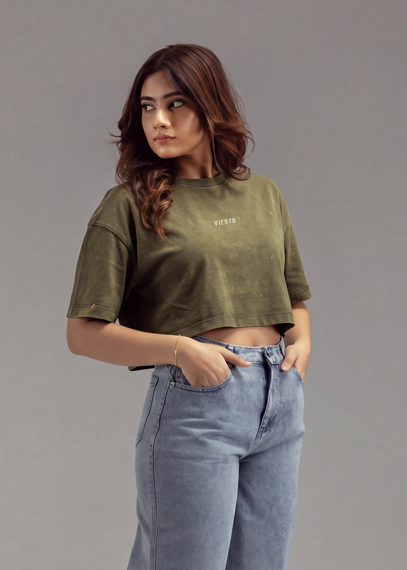 Acid wash Crop T Oversized
