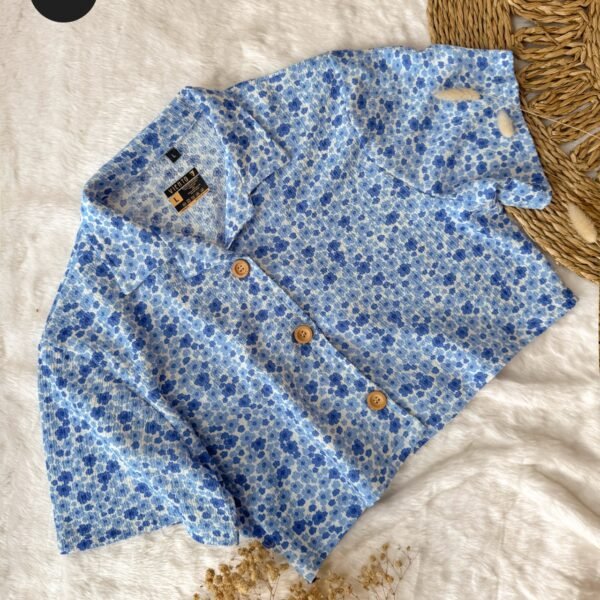 Blue Meadow Crop Top