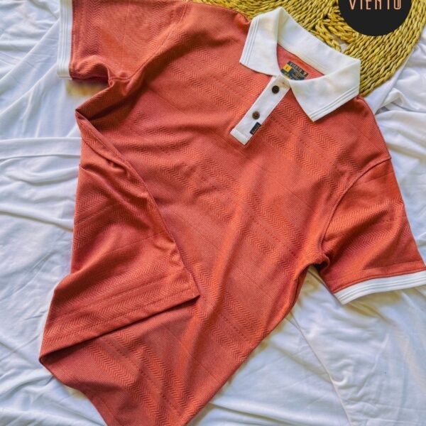 Collar T Shirt- Light Brown