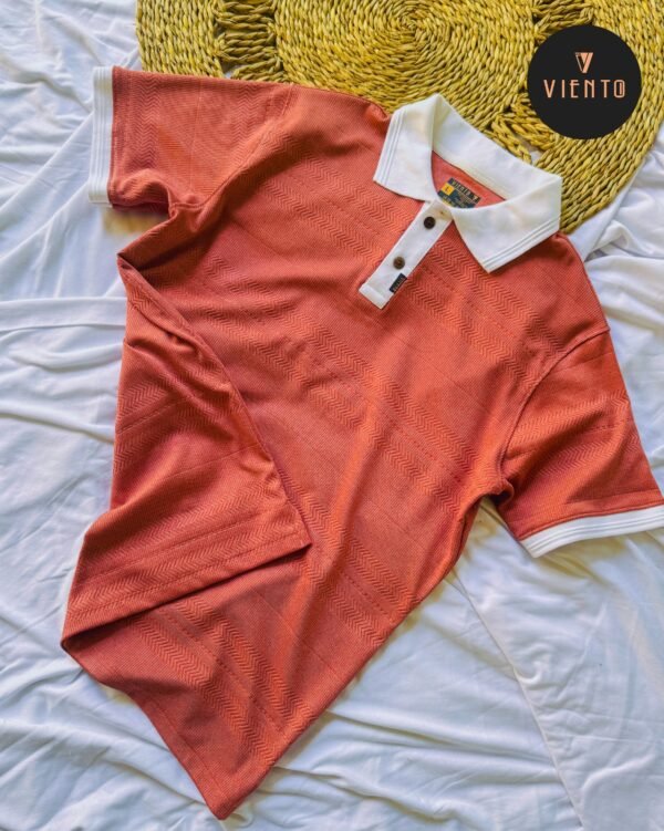 Collar T Shirt- Light Brown