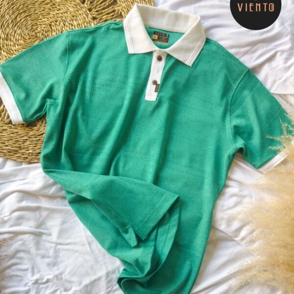 Collar T Shirt- Teal