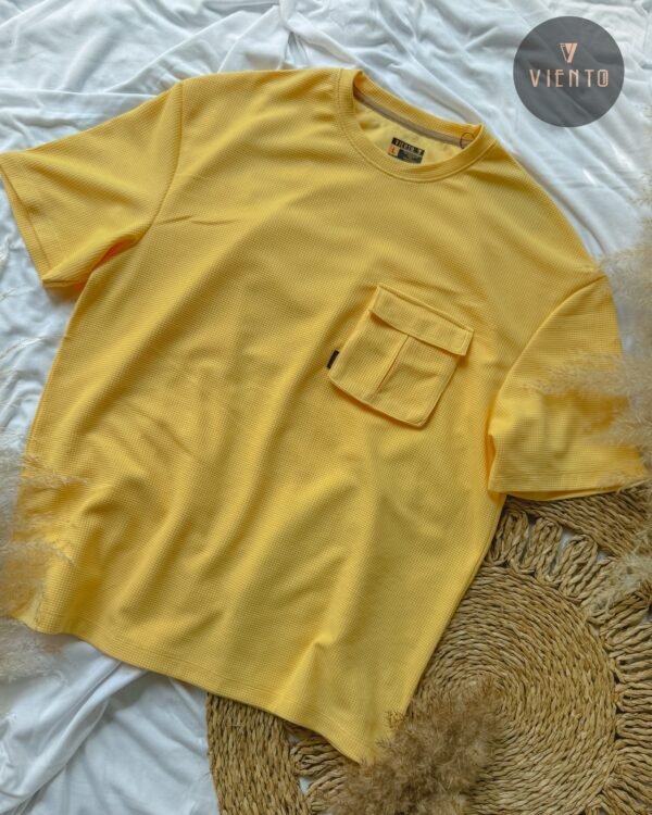 Cargo Pocket T Shirt- Butter Cup