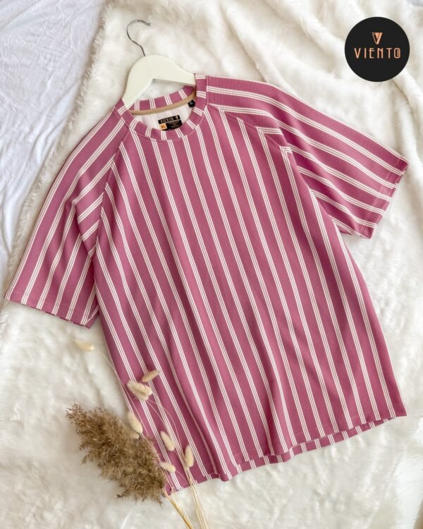 WaffStripe- Dusty pink