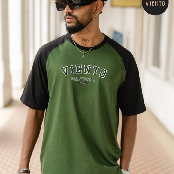 Grateful Raglan Tee- Dark Green