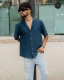 Mid Night Blue – Knit Cuban Shirt
