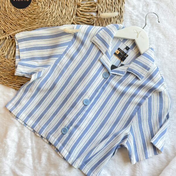 Sky Stripe Crop Top