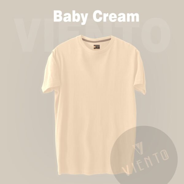 Unisex Essential Plain T shirt — Baby Cream