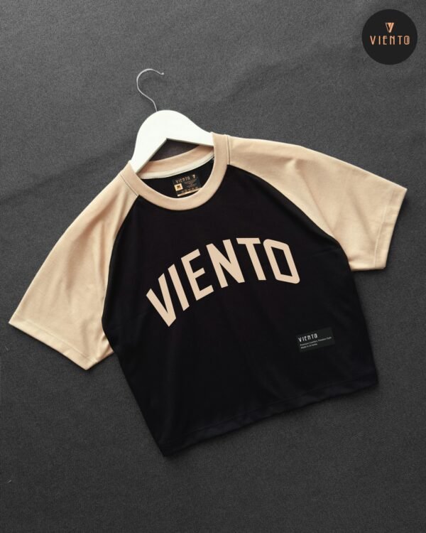 BlackBeige Crop Tee