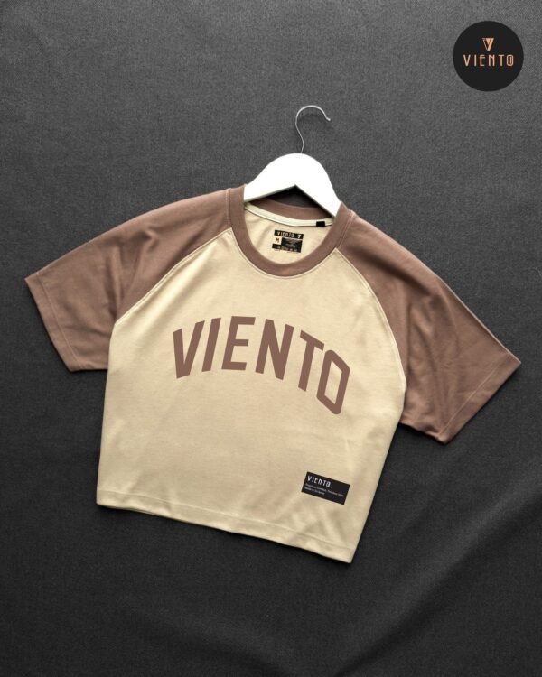 BeigeLatte Crop Tee