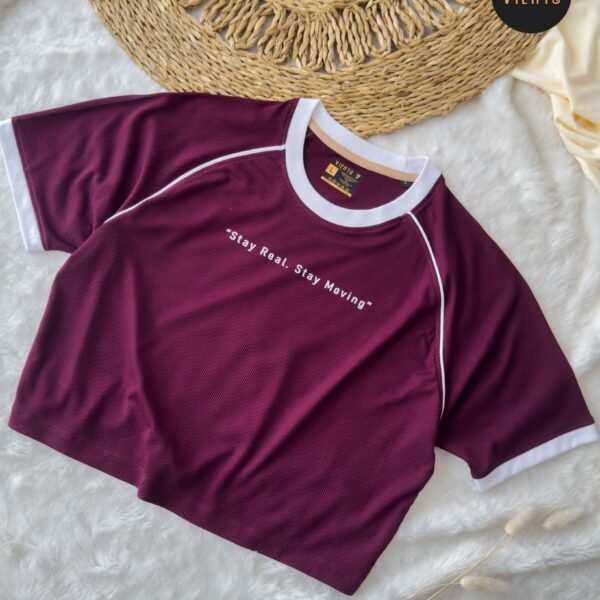 Nova Crop Top- Maroon