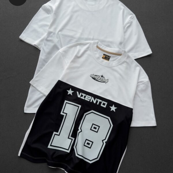 Mesh Block 18 - White Tee